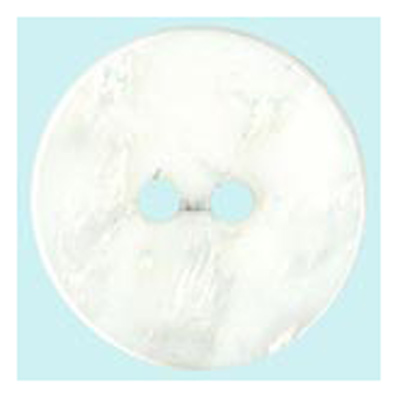 21199 Sullivans 12mm Round Pearlised Flat Plastic Button With Two Holes - White - 120 In A Tube 