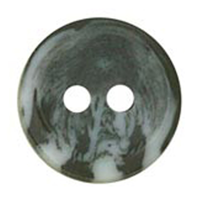 21218 Sullivans 12mm Round Plastic Button With Two Holes  - Dark Grey Two Tone - 127 In A Tube 