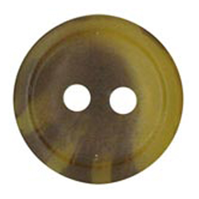 21223 Sullivans 12mm Round Plastic Button With Two Holes  - Tan Two Tone - 127 In A Tube 