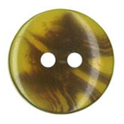 21251 Sullivans 20mm Round Plastic Button With Two Holes - Clear Amber Variegated Pattern - 27 In A Tube