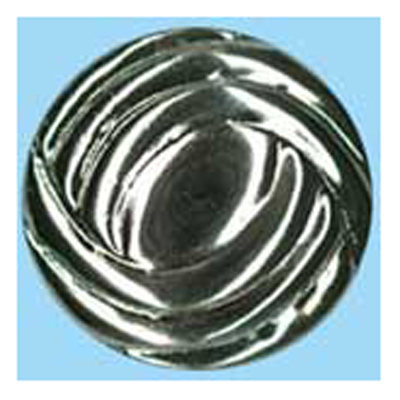 21458 Sullivans 15mm Round Metal Shank Button With Swooping Pattern Around Eye - Silver - 24 In A Tube 