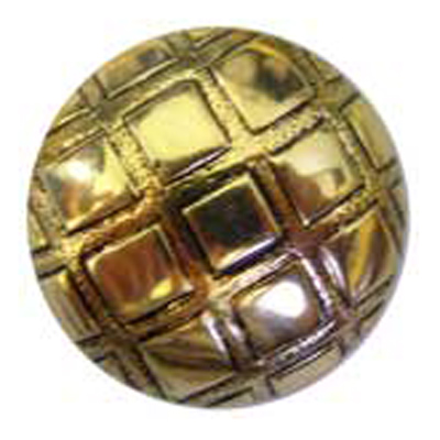 21470 Sullivans 18mm Round Plastic Shank Button With Square Pattern - Gold - 21 In A Tube 