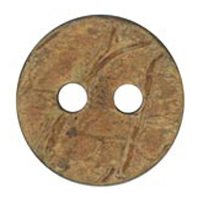 21474 Sullivans 12mm Round Coconut Button With Two Holes - 107 In A Tube