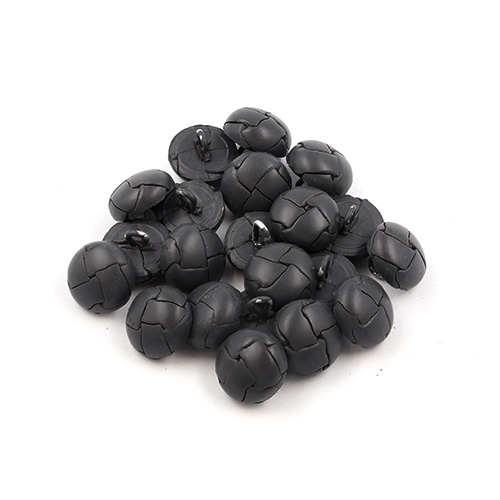 21483 Sullivans 15mm Leather Look Shank Button  - Dark Grey - 16 In A Tube