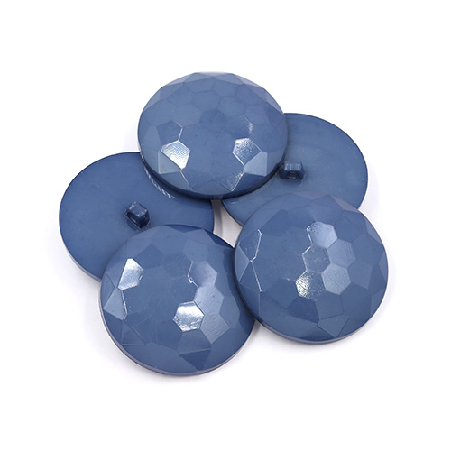 21501 Sullivans 46mm Round Plastic Shank Button - Diamond Cut - Beyond Night Navy - 15 In A Tube 