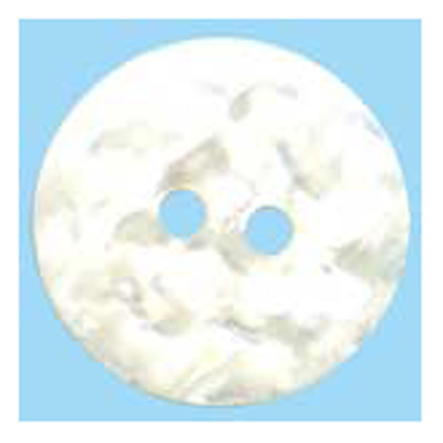 21538 Sullivans 18mm Round Plastic Button With Two Holes -  With Flecks - White - 64 In A Tube 