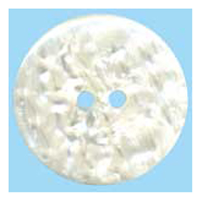 21543 Sullivans 23mm Round Plastic Button With Two Holes -  With Flecks - White - 35 In A Tube 
