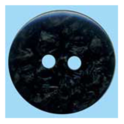 21547 Sullivans 23mm Round Plastic Button With Two Holes -  With Flecks - Black - 35 In A Tube 