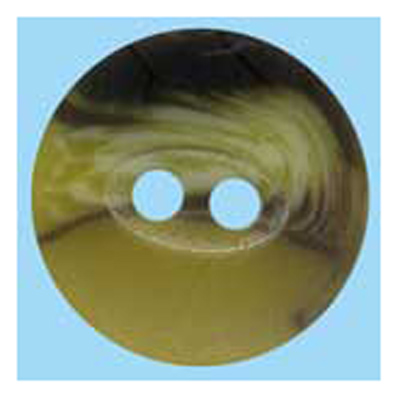 21552 Sullivans 15mm Round Plastic Button With Two Holes -  Raised Edges - Brown Two Tone - 57 In A Tube