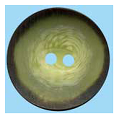 21556 Sullivans 20mm Round Plastic Button With Two Holes -  Raised Edges - Cream With Brown Rim - 22 In A 