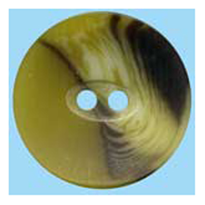 21558 Sullivans 20mm Round Plastic Button With Two Holes -  Raised Edges - Brown Two Tone - 22 In A Tube