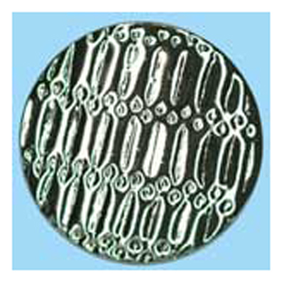 21886 Sullivans 18mm Round Plastic Shank Button - Silver With Lined Pattern - 22 In A Tube 