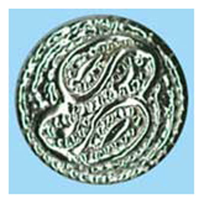 21898 Sullivans 12mm Round Plastic Shank Button - Silver With Swirled Pattern - 28 In A Tube 