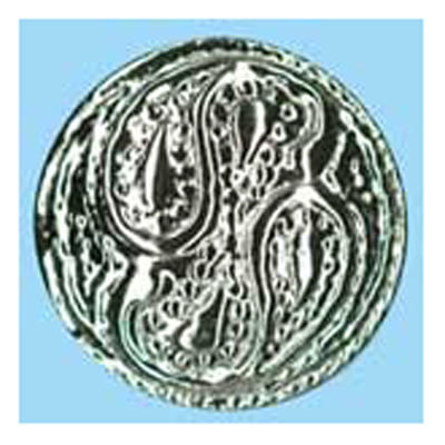 21900 Sullivans 18mm Round Plastic Shank Button - Silver With Swirled Pattern - 22 In A Tube 