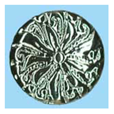 21914 Sullivans 15mm Round Plastic Shank Button - Silver With Petal Pattern - 26 In A Tube 