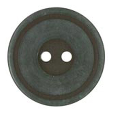 22228 Sullivans 12mm Round Plastic Button 2 Hole With Black Middle And Rim - Dark Grey - 136 In A Tube 