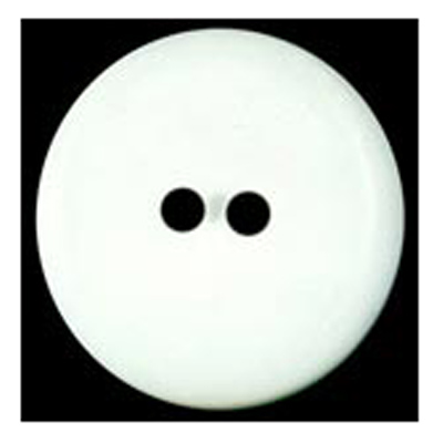22285 Sullivans 21mm Round Plastic Button 2 Hole -matt Finish - White - 100 In A Bag