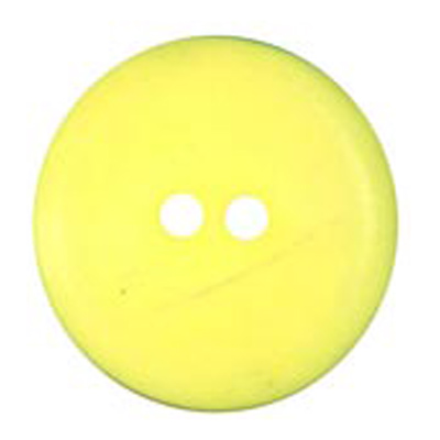 22291 Sullivans 16mm Round Plastic Button 2 Hole -matt Finish - Yellow - 100 In A Bag