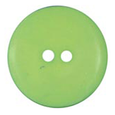 22300 Sullivans 21mm Round Plastic Button 2 Hole -matt Finish - Lime - 43 In A Tube
