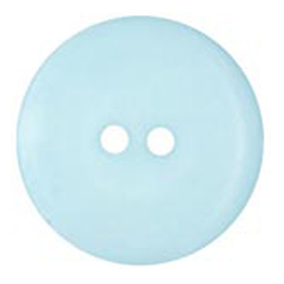 22318 Sullivans 23mm Round Plastic Button 2 Hole -matt Finish - Light Turquoise - 34 In A Tube