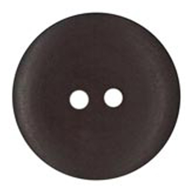 22337 Sullivans 12mm Round Plastic Button 2 Hole -matt Finish - Black - 100 In A Bag