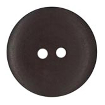 22338 Sullivans 16mm Round Plastic Button 2 Hole -matt Finish - Black - 50 In A Tube