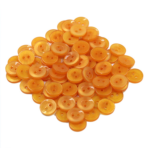 22405 Sullivans 14mm Round Plastic Button 2 Hole -gold - Bag Of 100