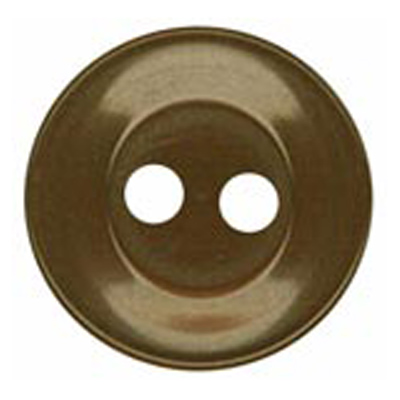 22418 Sullivans 14mm Round Plastic Button 2 Hole -brown - 189 In A Tube