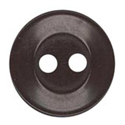 22446 Sullivans 17mm Round Plastic Button 2 Hole -black - 151 In A Tube