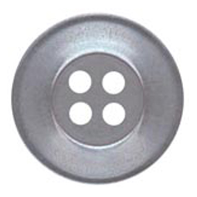 22452 Sullivans 9mm Round Plastic Button 4 Hole - Grey - 252 In A Tube