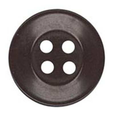 22473 Sullivans 9mm Round Plastic Button 4 Hole - Black - Bag Of 100