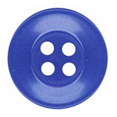 22512 Sullivans 14mm Round Plastic Button 4 Hole - Royal - 189 In A Tube