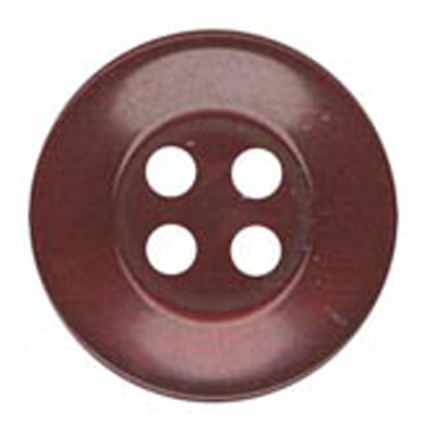 22517 Sullivans 14mm Round Plastic Button 4 Hole - Burgundy - Bag Of 100