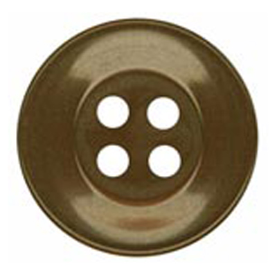 22522 Sullivans 14mm Round Plastic Button 4 Hole - Brown - 189 In A Tube