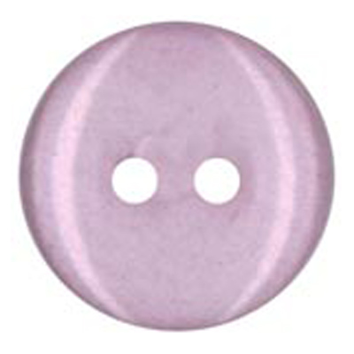 22562 Sullivans 12mm Round Clear Plastic Button 2 Hole - Lilac - 218 In A Tube