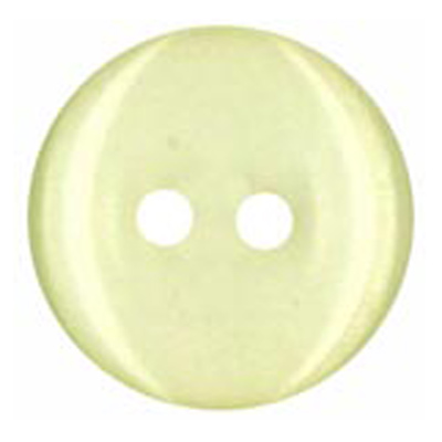 22574 Sullivans 16mm Round Clear Plastic Button 2 Hole - Lemon - 130 In A Tube