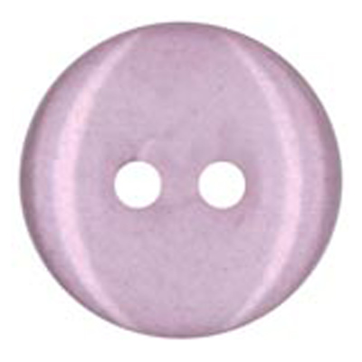 22578 Sullivans 16mm Round Clear Plastic Button 2 Hole - Lilac - 130 In A Tube