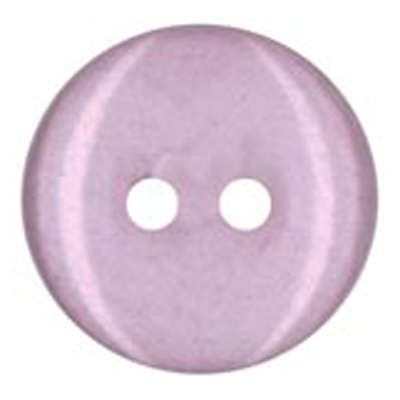 22594 Sullivans 18mm Round Clear Plastic Button 2 Hole - Lilac - 93 In A Tube