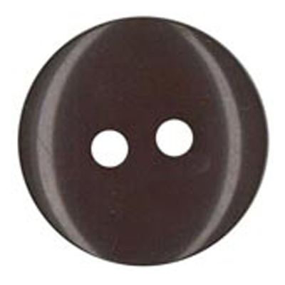 22600 Sullivans 18mm Round Clear Plastic Button 2 Hole - Black - 93 In A Tube