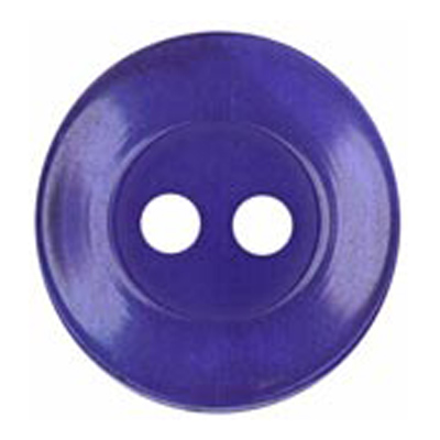 22623 Sullivans 18mm Round Clear Plastic Button 2 Hole - Royal - Bag Of 100