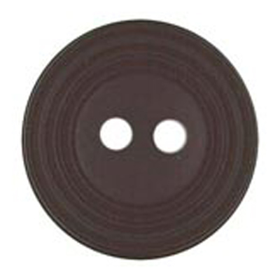 22657 Sullivans 12mm Round Plastic Button 2 Hole - With  Ridges - Black - Bag Of 100