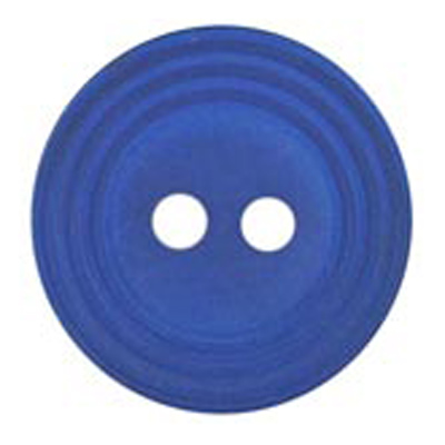 22665 Sullivans 16mm Round Plastic Button 2 Hole - With  Ridges - Royal - Bag Of 100