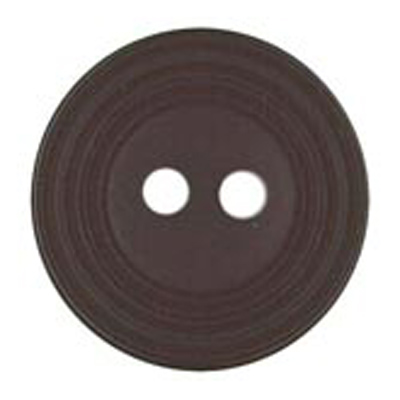 22684 Sullivans 18mm Round Plastic Button 2 Hole - With  Ridges - Black - 108 In A Tube