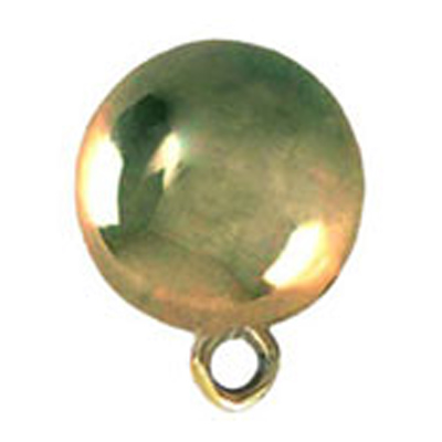 22810 Sullivans 15mm Round Plastic Bead - With Shank - Metallic Gold - 30 In A Tube