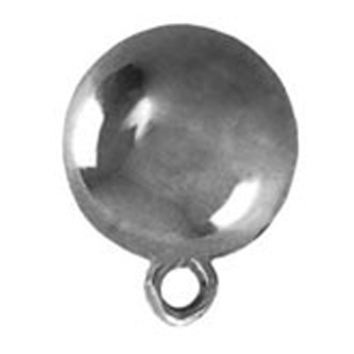 22812 Sullivans 8mm Round Plastic Bead - With Shank - Metallic Silver - 40 In A Tube