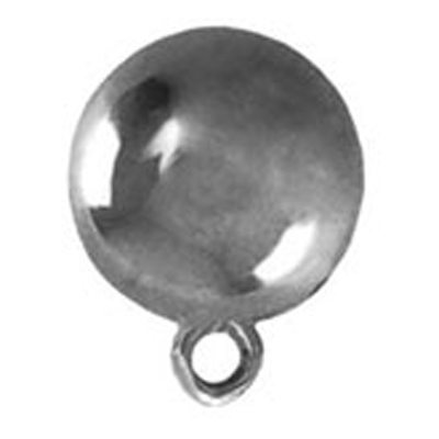 22813 Sullivans 12mm Round Plastic Bead - With Shank - Metallic Silver - 35 In A Tube