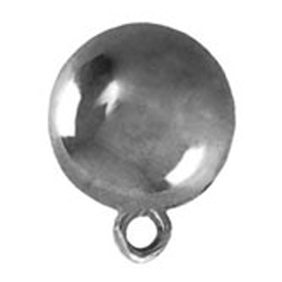 22815 Sullivans 18mm Round Plastic Bead - With Shank - Metallic Silver - 25 In A Tube