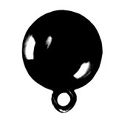 22816 Sullivans 8mm Round Plastic Bead - With Shank - Metallic Black - 40 In A Tube