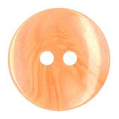 22943 Sullivans 13mm Round Clear Plastic Button 2 Hole With Unstructured Strokes - Orange - 58 In A Tube