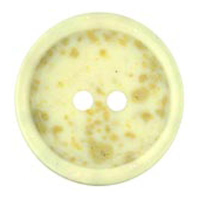 22989 Sullivans 19mm Round Plastic Button 2 Hole - Indented With Fleck - Cream - 29 In A Tube